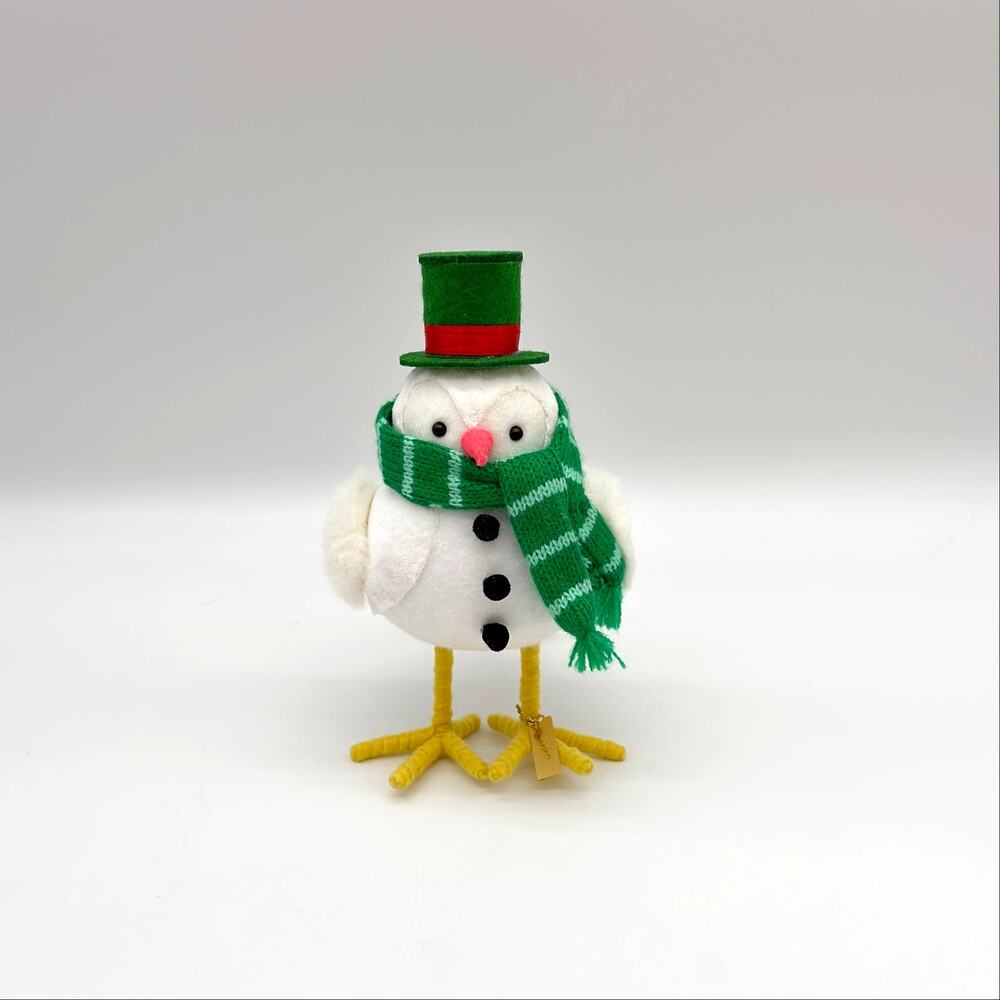 Target Wondershop Felt Farbric Christmas Bird Snowman Freezy 2022 Green Scarf